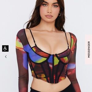 House of CB Mischa print corset